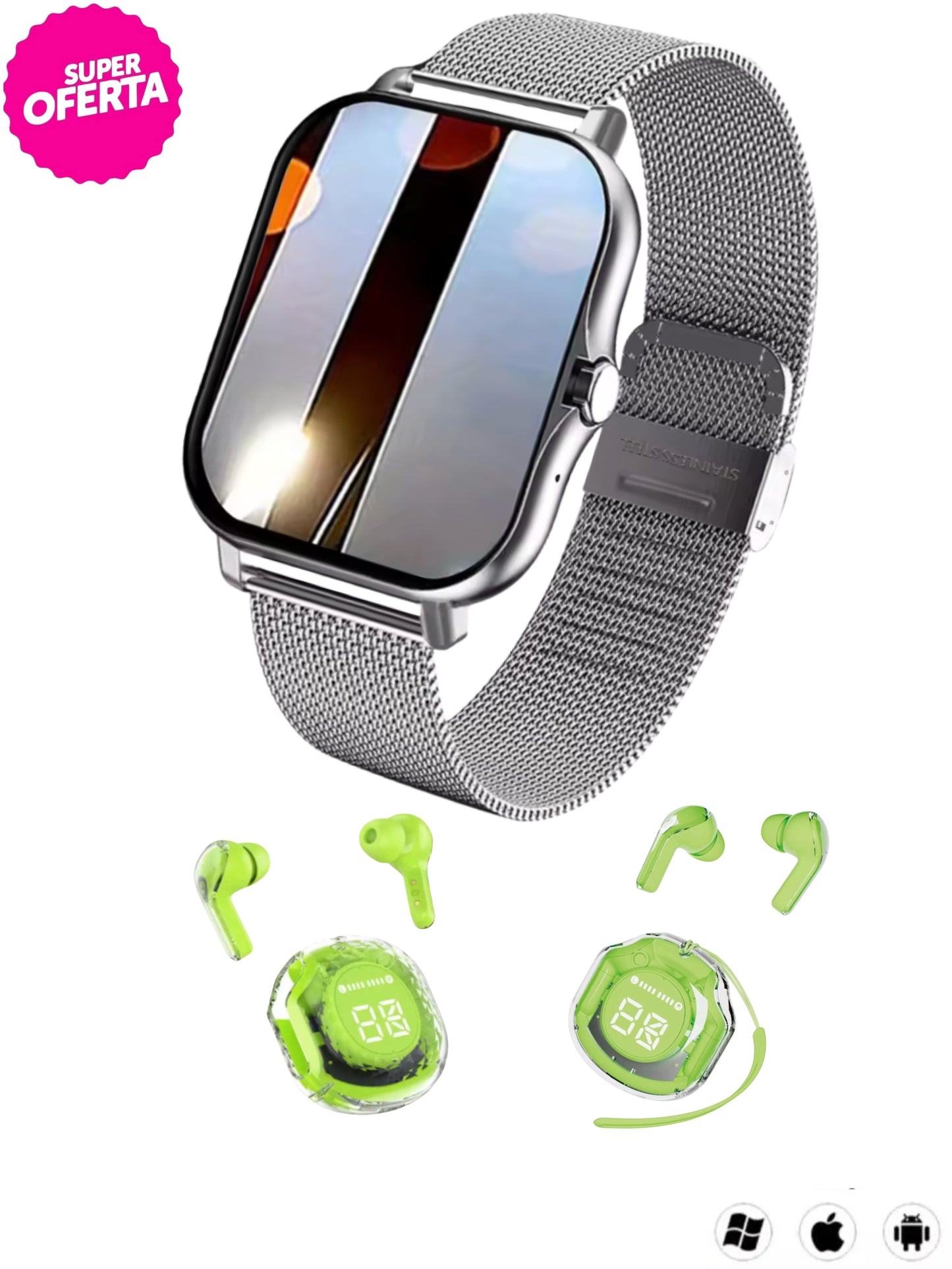Combo Smartwatch + Air39 verde