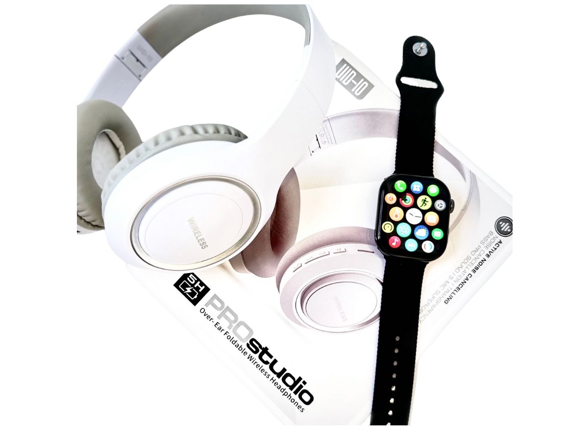 Combo Diadema UID-10 PRO STUDIO y Reloj Inteligente JW9 PRO 2