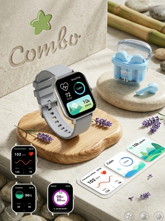 Combo Smartwatch + Lelisu Buds (Azules)